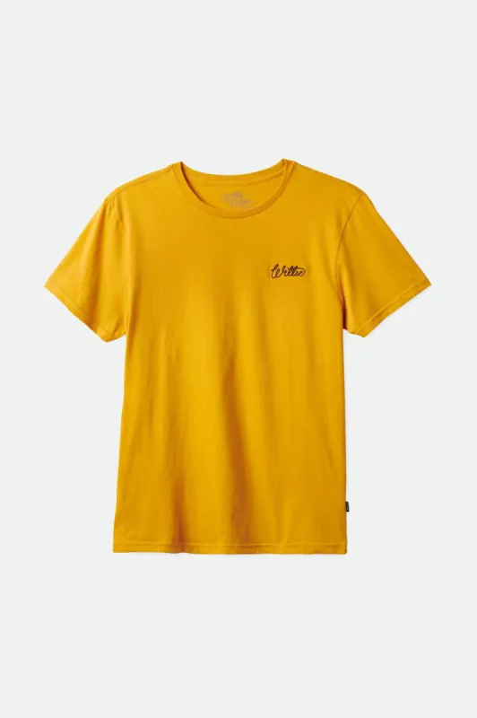 Willie Nelson S/S Tailored Tee - Texas Yellow sold by Brixton