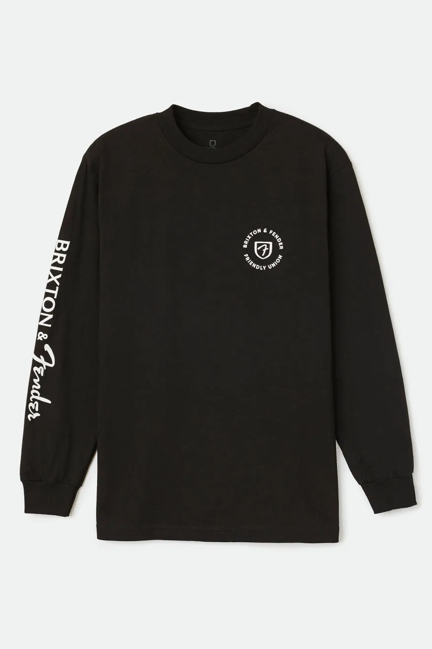 Fender Highway L/S Standard Tee - Black sold by Brixton
