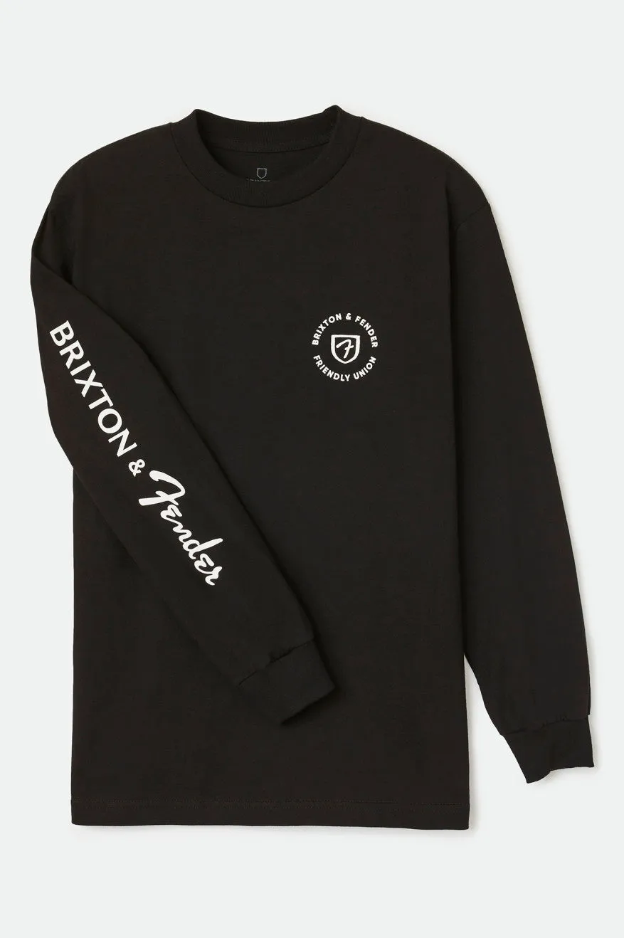 Fender Highway L/S Standard Tee - Black sold by Brixton product image thumbnail 3