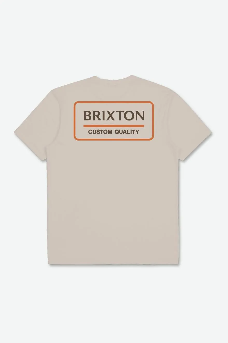 Palmer Proper S/S Standard Tee - Cream/Paradise Orange/Dark Earth sold by Brixton product image thumbnail 2