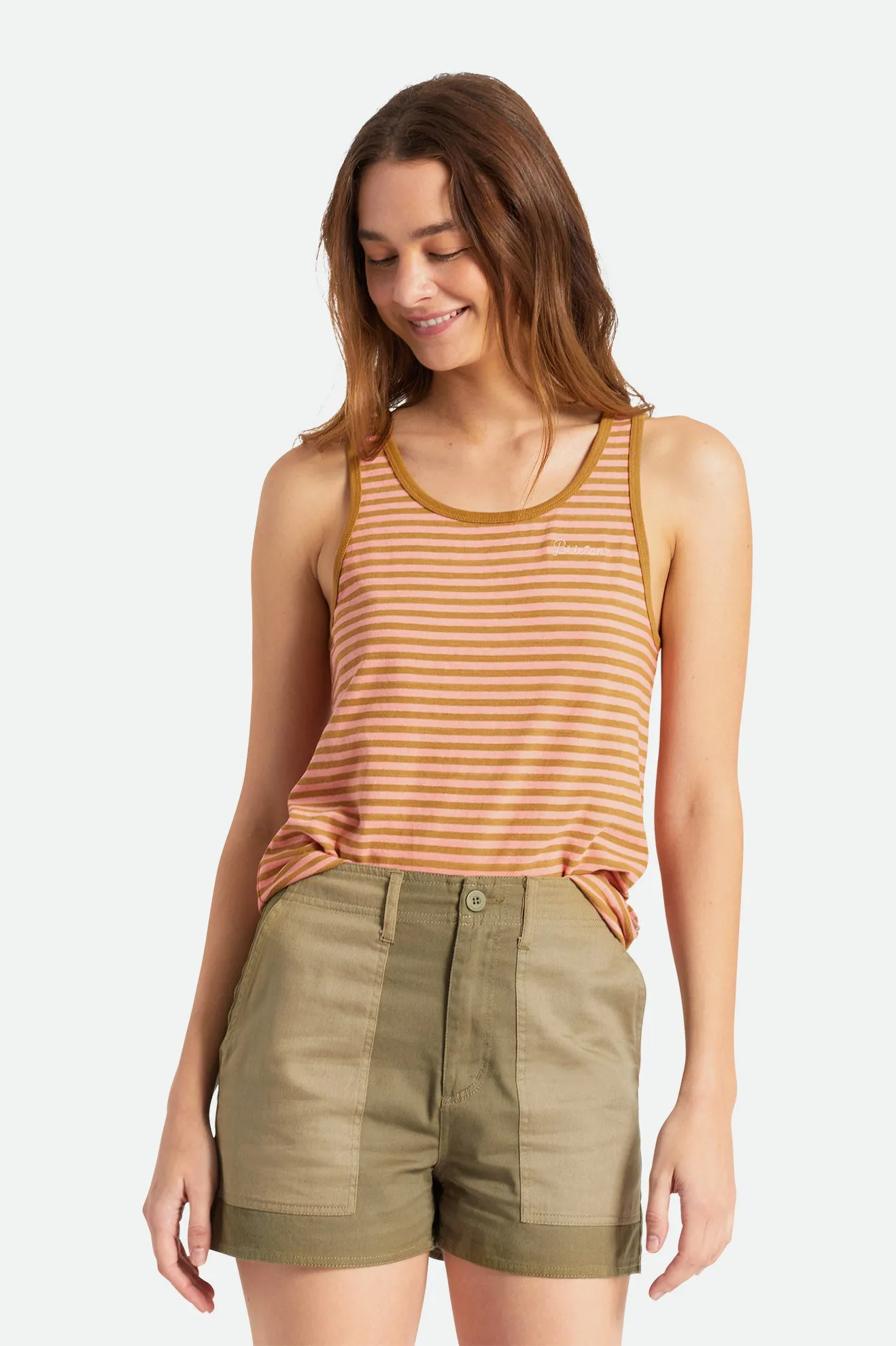 Hilt II Linen Tank - Medal Bronze sold by Brixton