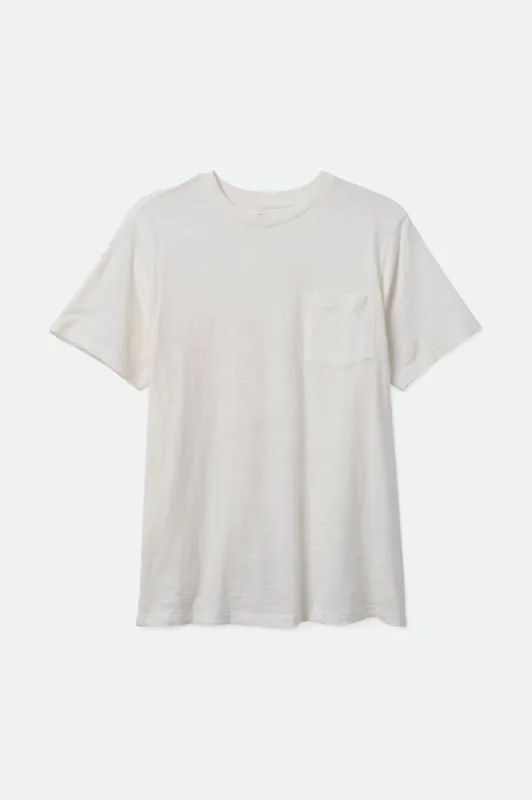 Basic Slub S/S Pocket Tee - Off White sold by Brixton