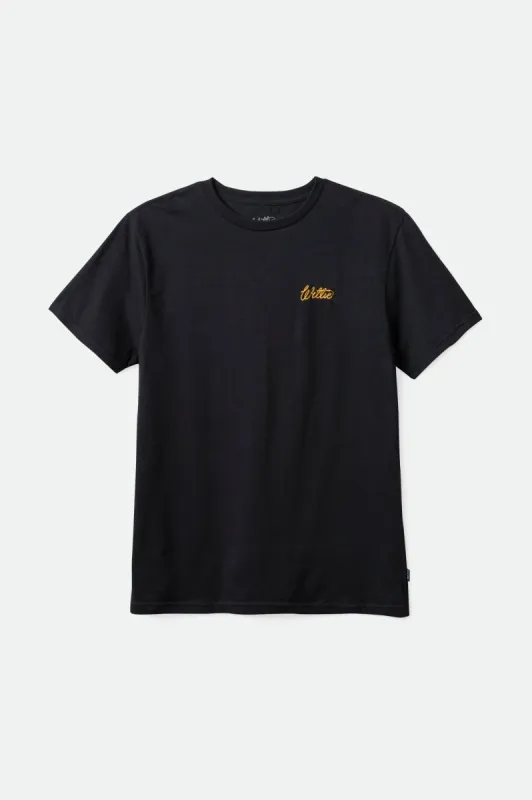 Willie Nelson S/S Tailored Tee - Black sold by Brixton
