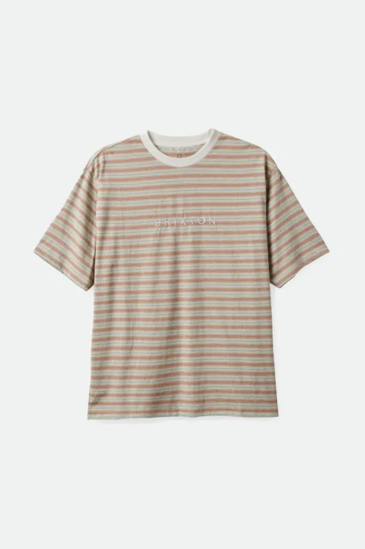 Hilt Alpha Line S/S Tee - Twig/Whitecap/Seafoam sold by Brixton