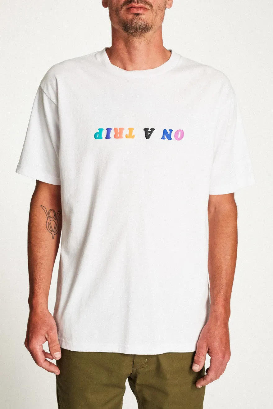 Trippin S/S Standard Tee - White sold by Brixton