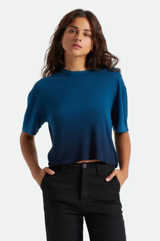 Montauk Skimmer Tee - Marine Blue sold by Brixton