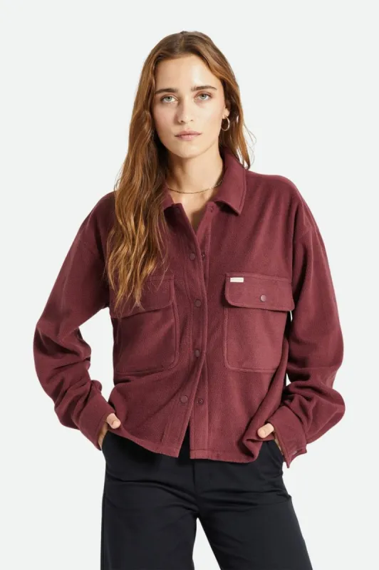 Bowery Women's L/S Arctic Stretch Fleece - Mahogany sold by Brixton