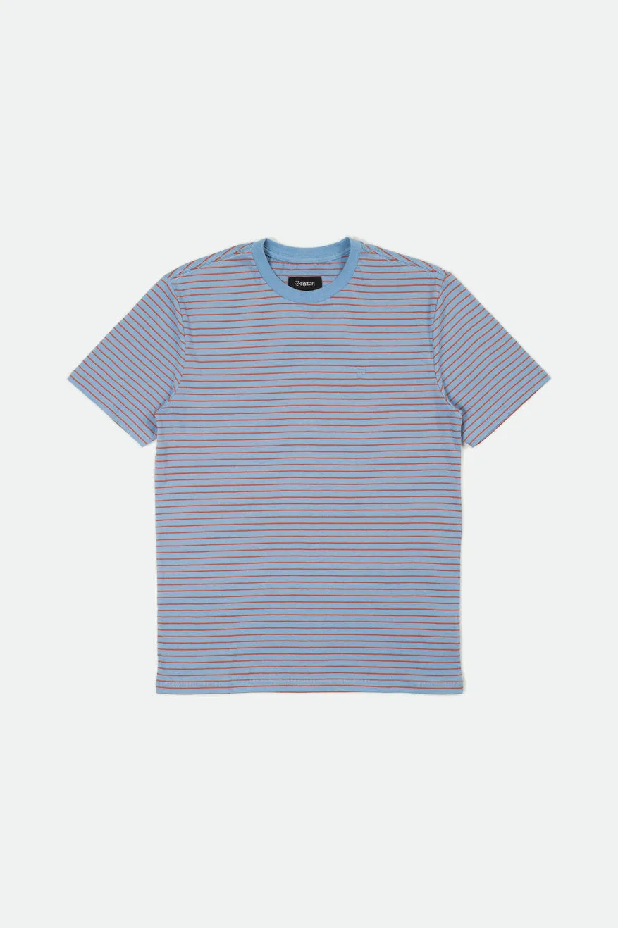 Hilt S/S Knit - Casa Blanca Blue/Sunrise/Coco sold by Brixton product image thumbnail 3