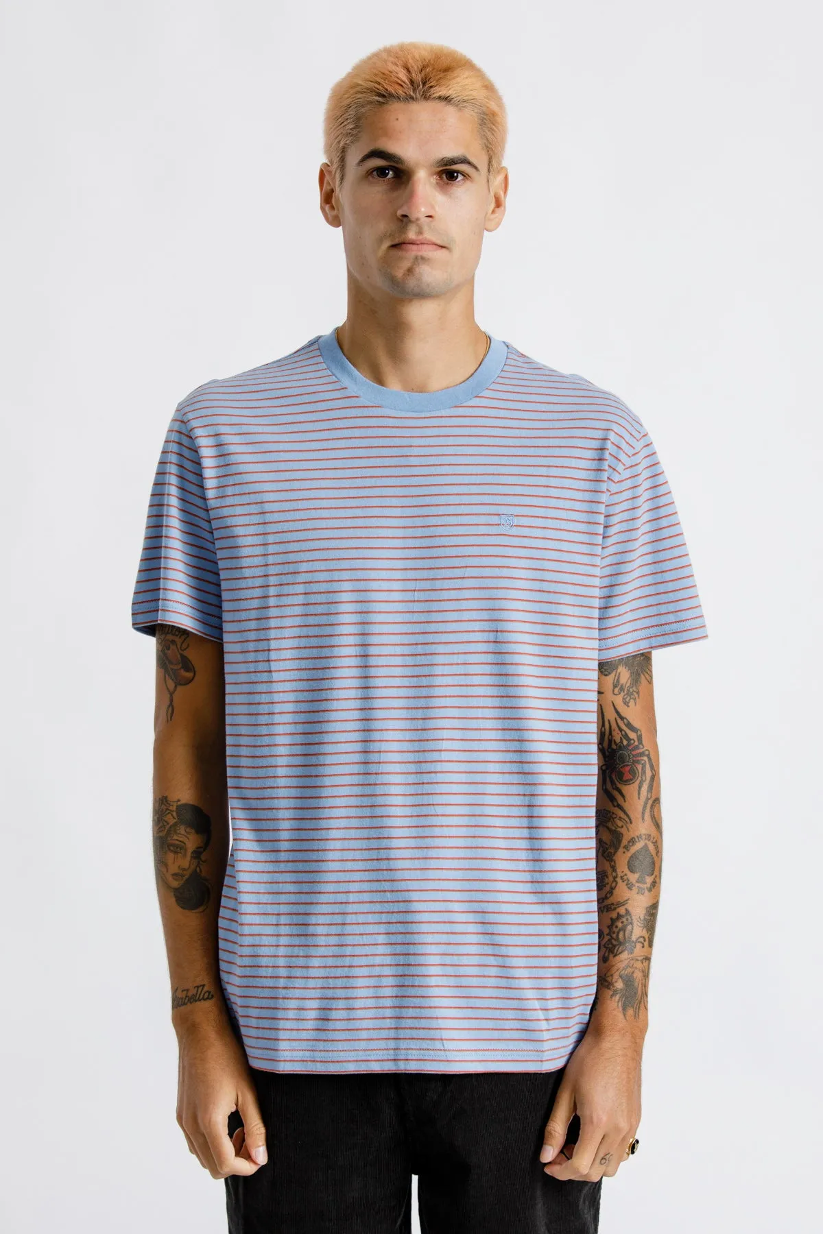 Hilt S/S Knit - Casa Blanca Blue/Sunrise/Coco sold by Brixton product image thumbnail 4