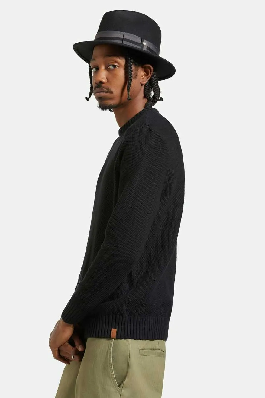 Roma Fedora - Black/Grey Charcoal sold by Brixton product image thumbnail 5