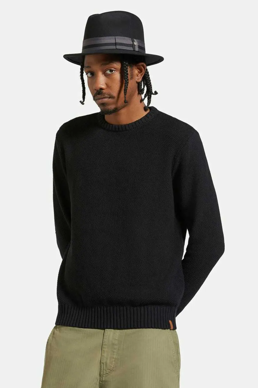 Roma Fedora - Black/Grey Charcoal sold by Brixton product image thumbnail 4