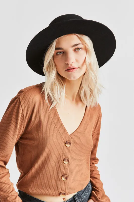 Phoebe Hat - Black/Black sold by Brixton