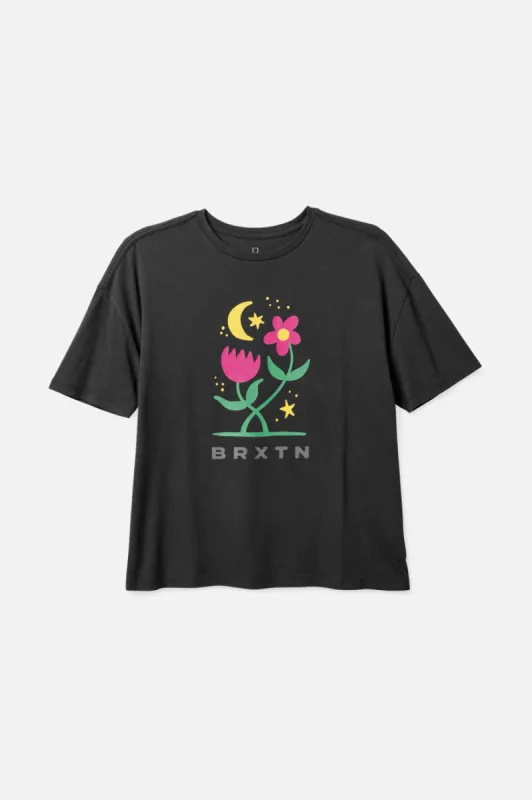 Moonlight Oversized Boyfriend Tee - Washed Black sold by Brixton