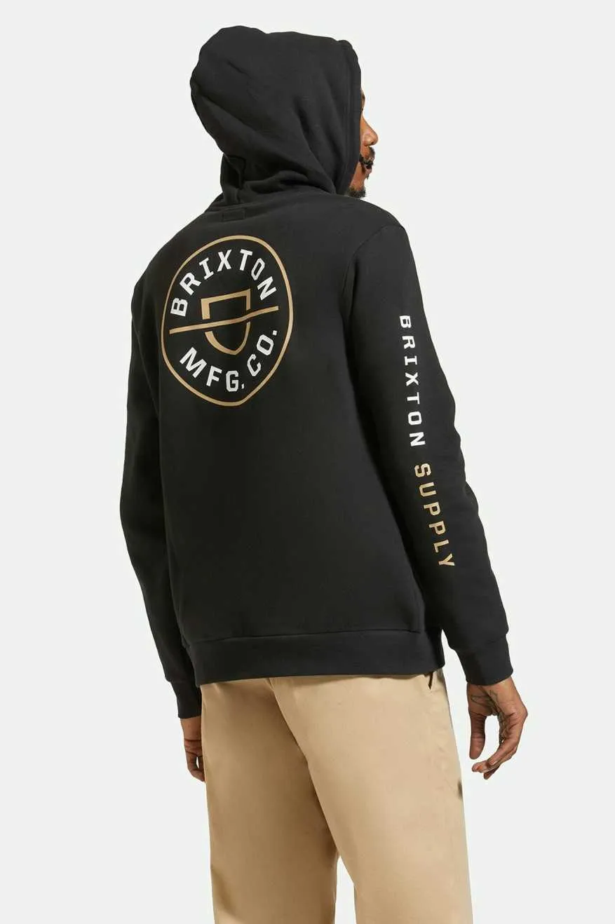 Crest Hoodie - Black/Sand/White sold by Brixton product image thumbnail 4