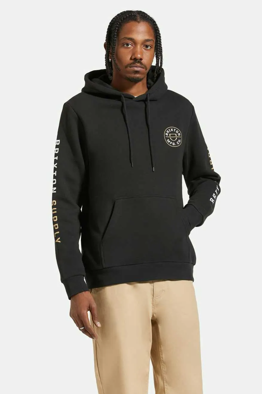 Crest Hoodie - Black/Sand/White sold by Brixton product image thumbnail 3