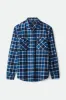 Bowery Lightweight L/S Flannel - Navy/Royal sold by Brixton