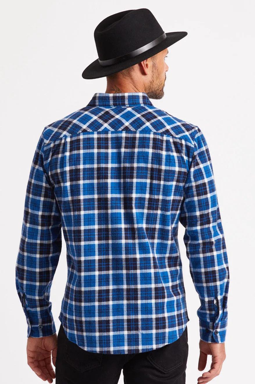 Bowery Lightweight L/S Flannel - Navy/Royal sold by Brixton product image thumbnail 2