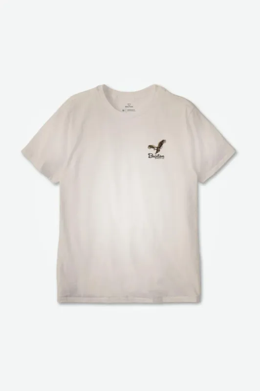 Glacier S/S Heavyweight Relaxed Tee - Cream Classic Wash sold by Brixton