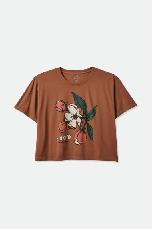 Apple Blossom S/S Boxy Tee - Bison made by Brixton