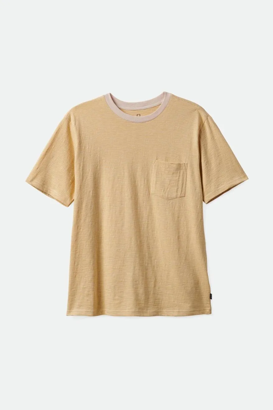 Hilt Slub S/S Pocket Tee - Whitecap/Straw sold by Brixton product image thumbnail 2