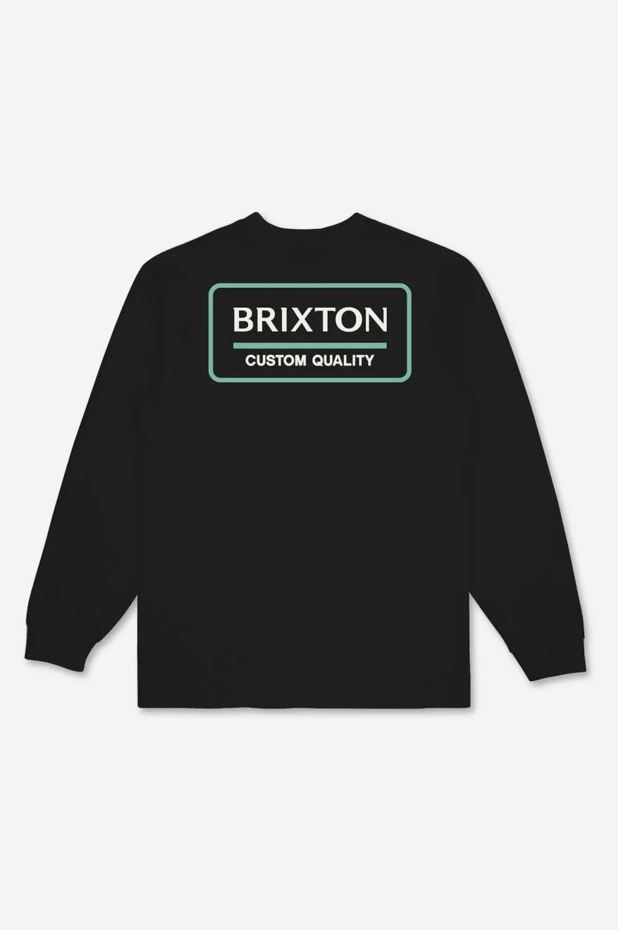 Palmer Proper L/S Tee - Black/Jade/Off White sold by Brixton product image thumbnail 2