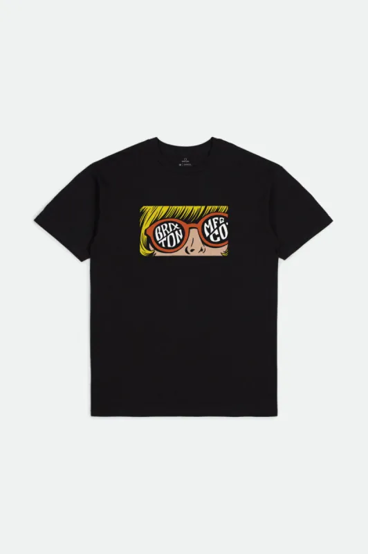 Glare S/S Standard Tee - Black sold by Brixton