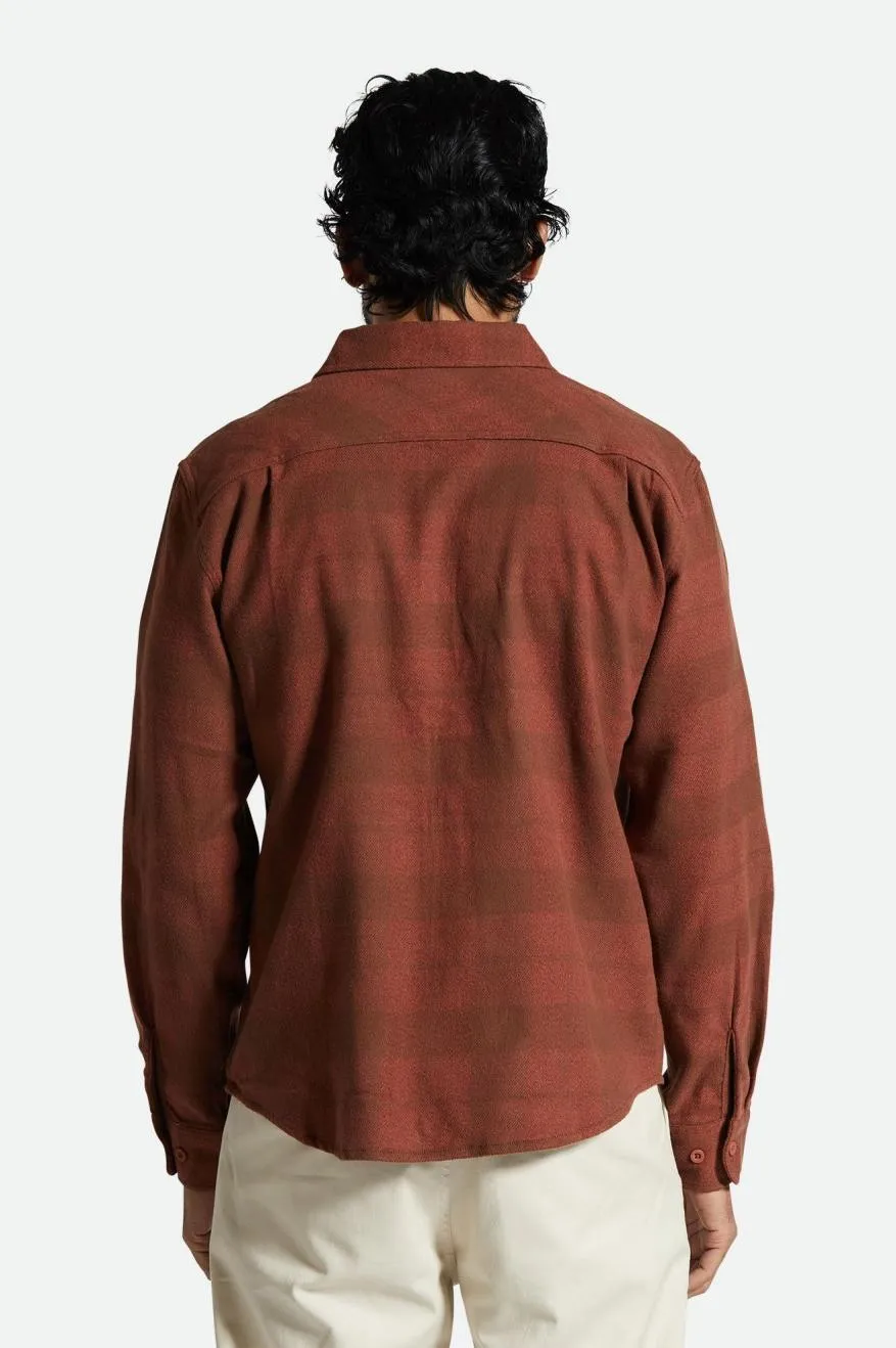 Bowery Stretch Water Resistant L/S Flannel - Sepia/Terracotta sold by Brixton product image thumbnail 3