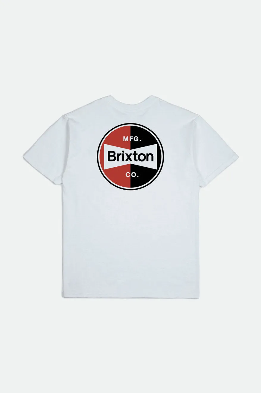 Patron S/S Tailored Tee - White sold by Brixton product image thumbnail 2