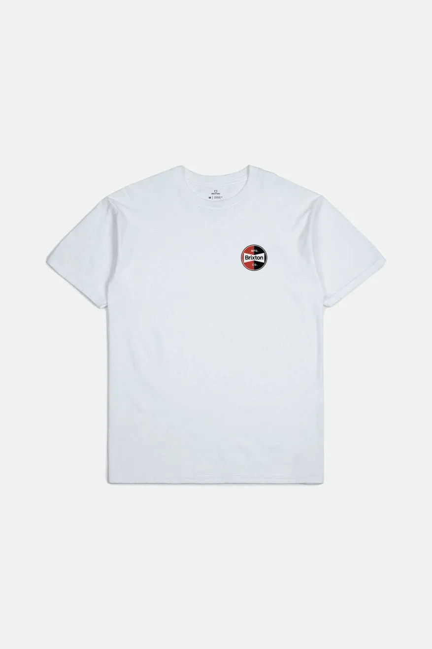 Patron S/S Tailored Tee - White sold by Brixton