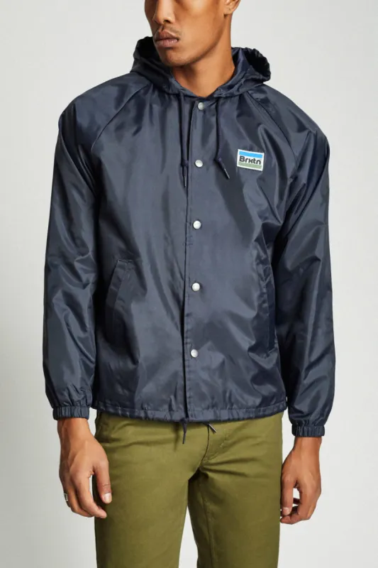 Nobel Hood Jacket - Navy sold by Brixton