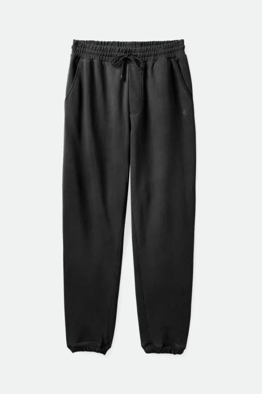 Vintage Reserve Slim Fleece Jogger - Black Vintage Wash sold by Brixton