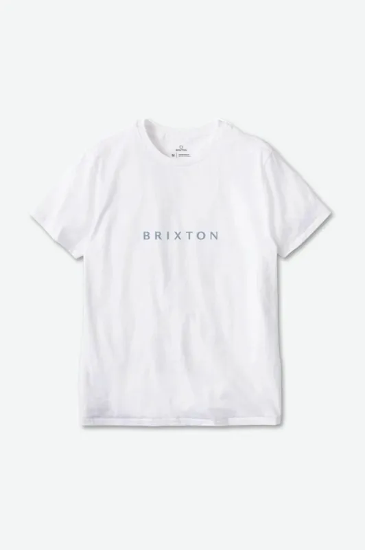 Alpha Line S/S Relaxed Tee - White Garment Dye sold by Brixton