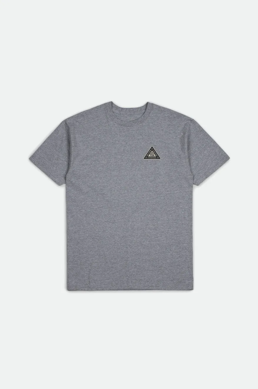 Fulcrum S/S Standard Tee - Heather Grey sold by Brixton