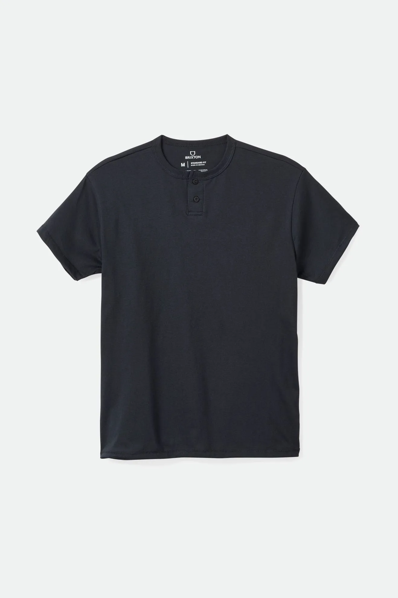 Basic S/S Henley Tee - Black sold by Brixton