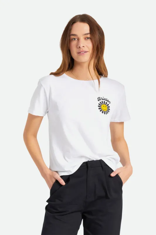 Love Not War S/S Vintage Tee - White sold by Brixton