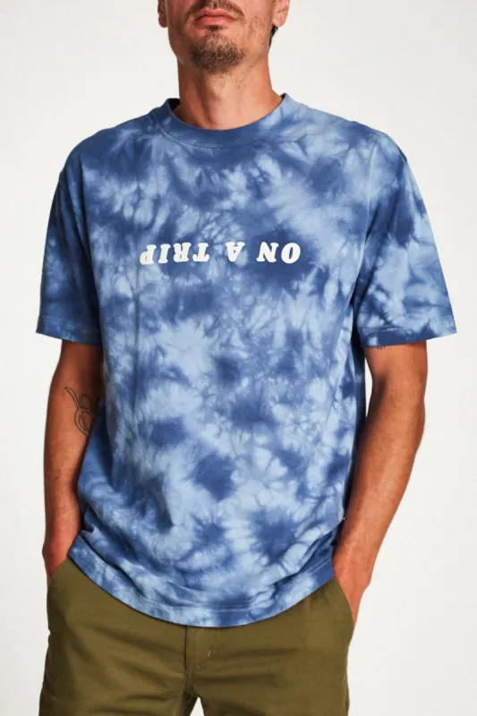 Trippin S/S Standard Tee - Blue sold by Brixton