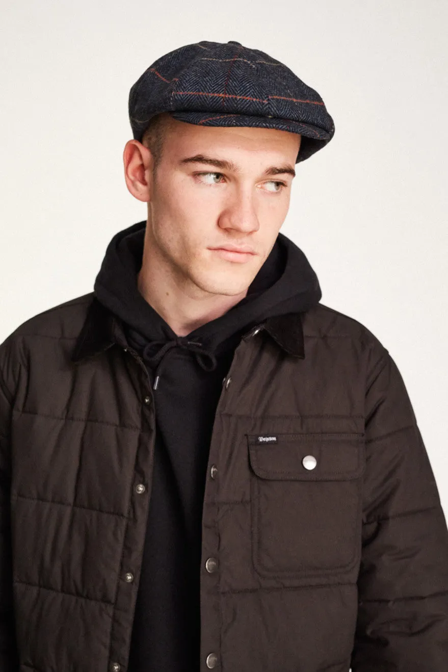 Brood Snap Cap - Navy Plaid sold by Brixton product image thumbnail 2