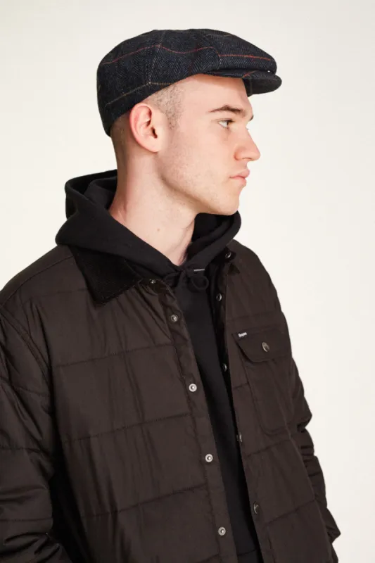 Brood Snap Cap - Navy Plaid sold by Brixton