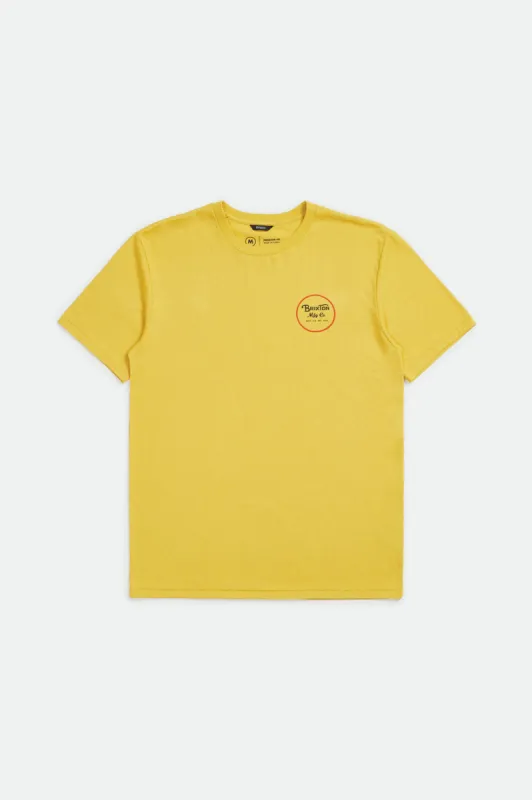 Wheeler II S/S Premium Tee - Sunset Yellow sold by Brixton