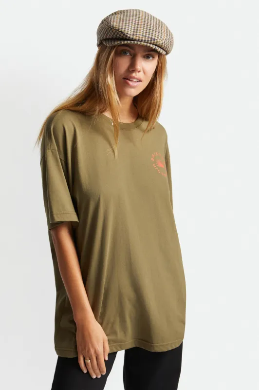 Seal Women's S/S Oversized Tee - Military Olive sold by Brixton