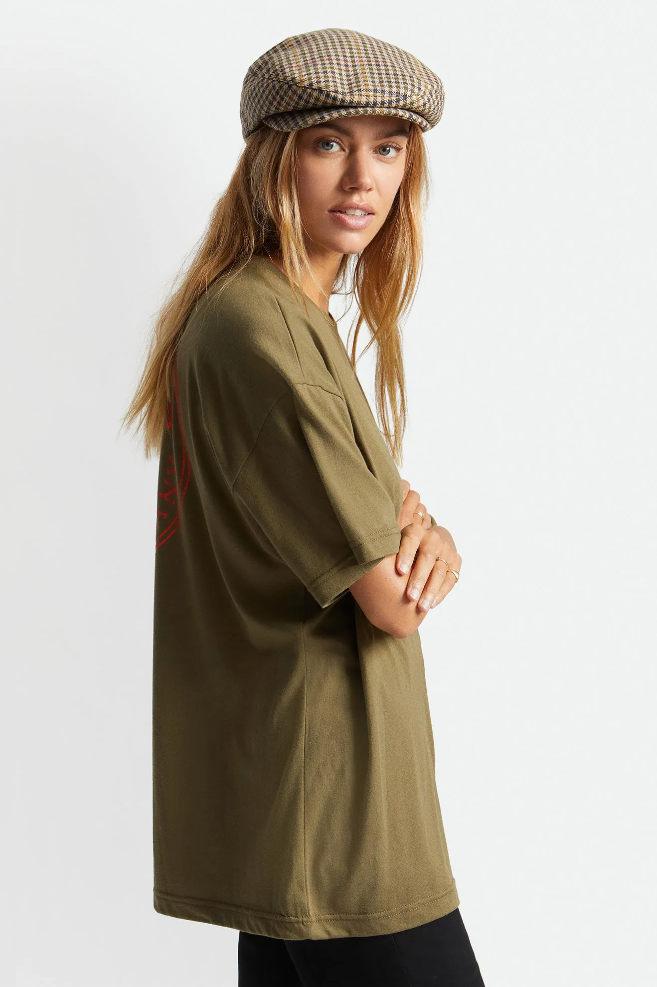Seal Women's S/S Oversized Tee - Military Olive sold by Brixton product image thumbnail 3