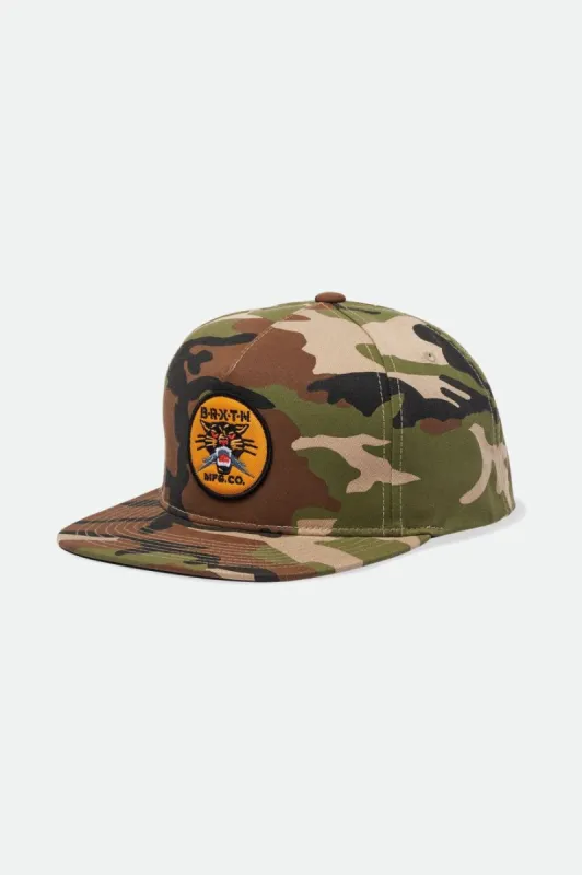Sparks MP Snapback - Camo Surplus sold by Brixton