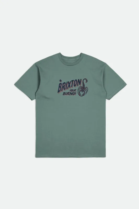 Vinton S/S Standard Tee - Chinois Green sold by Brixton