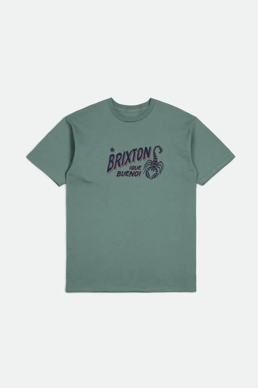 Vinton S/S Standard Tee - Chinois Green sold by Brixton