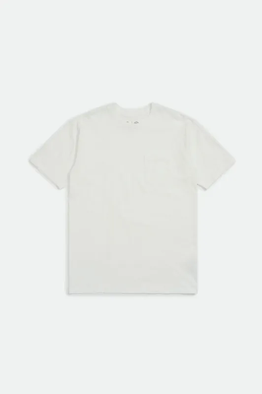 Basic S/S Standard Pocket Tee - Off White sold by Brixton
