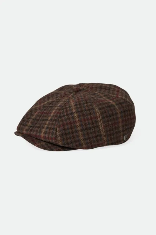 Brood Lightweight Newsboy Cap - Cranberry Juice/Sepia sold by Brixton