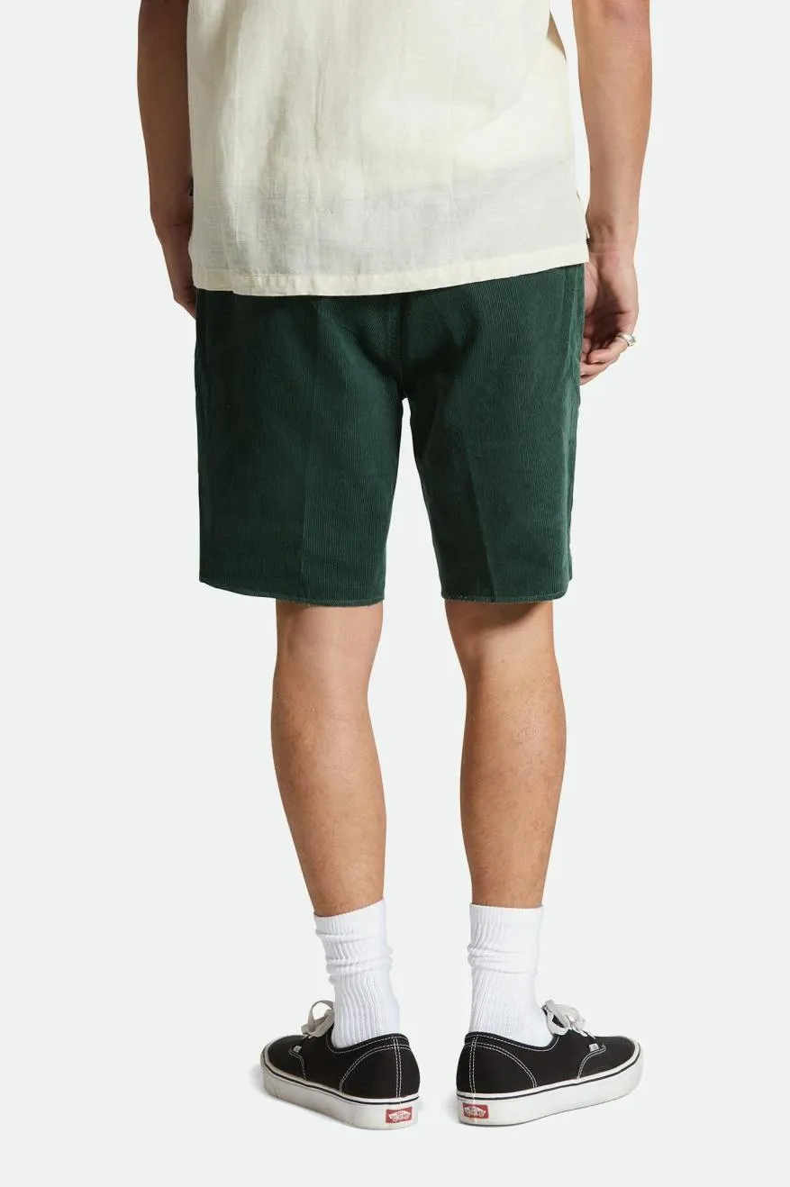 Madrid II Corduroy Short 8" - Trekking Green Cord sold by Brixton product image thumbnail 2