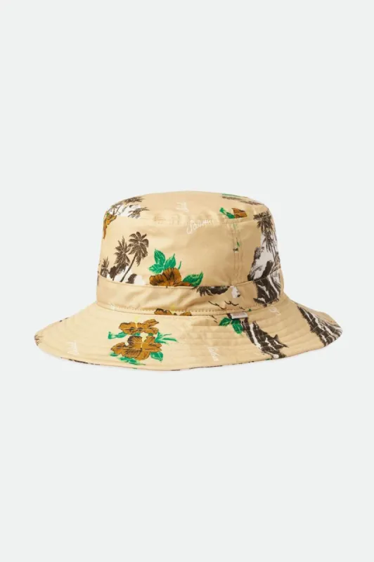 Petra Packable Bucket Hat - Straw sold by Brixton