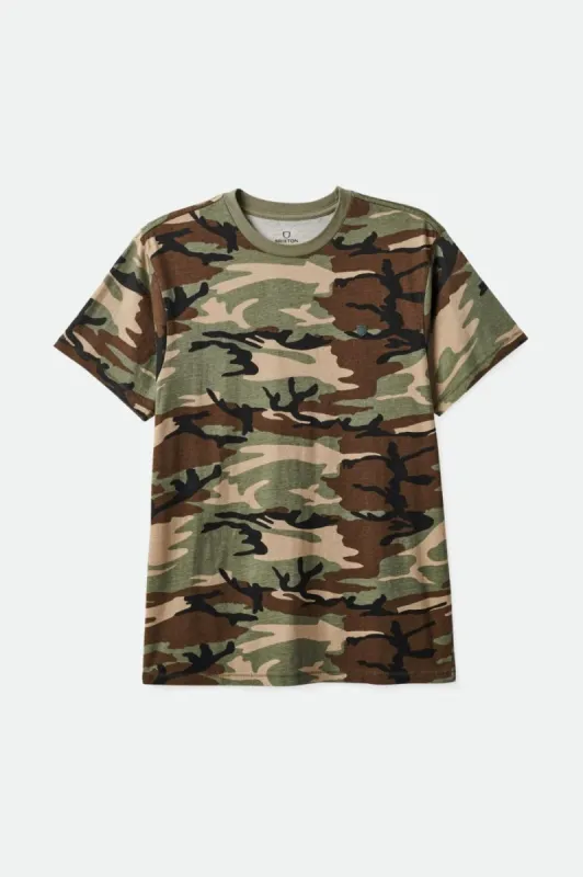 Vintage Reserve S/S Tee - Camo Vintage Wash sold by Brixton