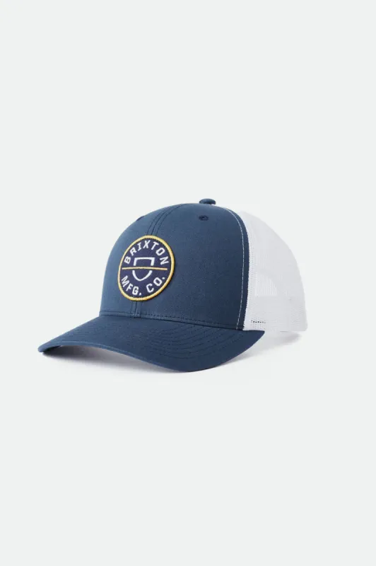 Crest MP Mesh Cap - Navy/White sold by Brixton
